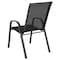 Flash Furniture Black Outdoor Stack Chair w/ Flex Material, PK4 4-JJ-303C-GG - alternate 6